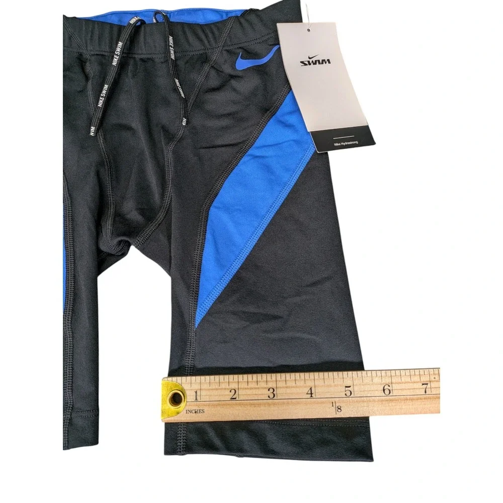 Nike Swim HydraStrong Men Black Blue Training Jammer Swimsuit NESSA103 Size 26